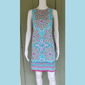 New LONDON STYLE Print Stretch Cotton Dress 8
